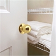 Design House Brass Ball 2-Way Latch Privacy Door Knob in Polished Brass