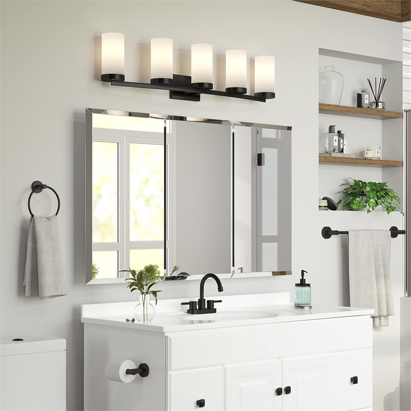 Design House Kelton Brass Toilet Paper Holder in Matte Black