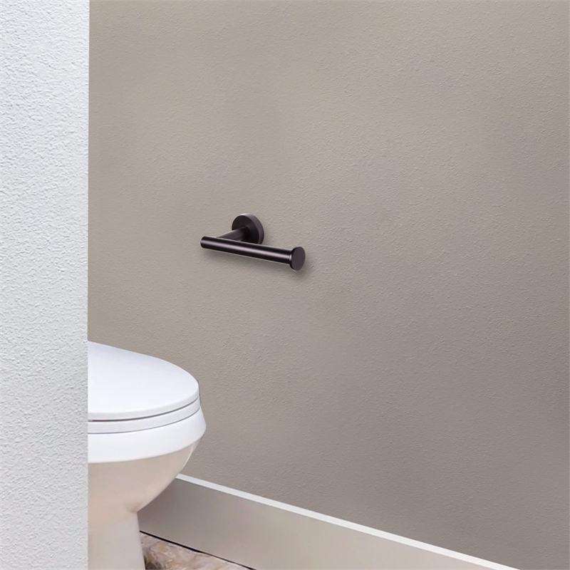 Design House Kelton Brass Toilet Paper Holder in Matte Black
