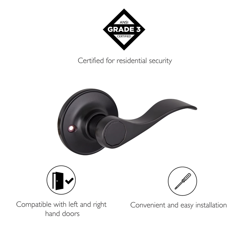 Design House Springdale Brass Dummy Door Handle in Matte Black