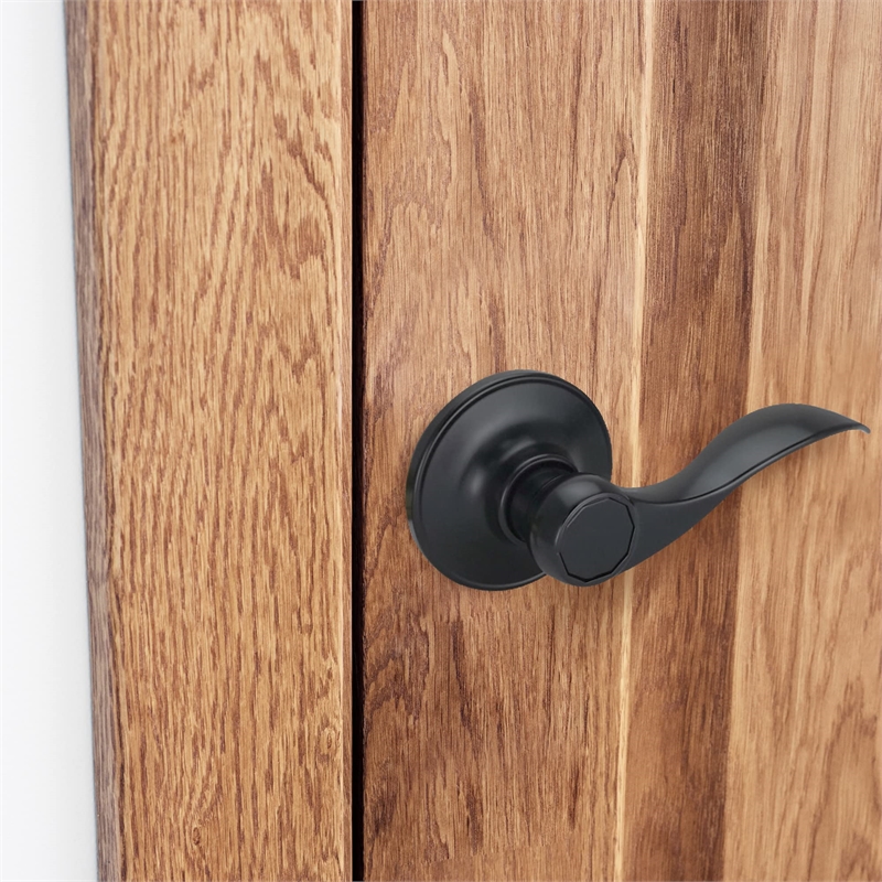 Design House Springdale Brass Dummy Door Handle in Matte Black