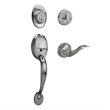 Design House Brass Coventry Door Handle Set in Polished Chrome/Silver