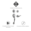 Design House Brass Coventry Door Handle Set in Polished Chrome/Silver