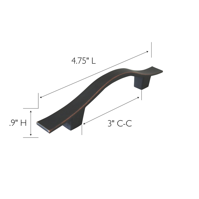 Metro Metal Cabinet Pull in Satin Nickel  10 Pack