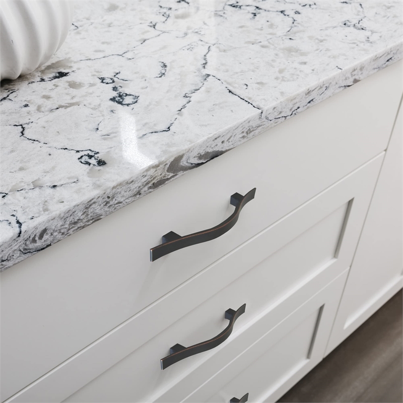 Metro Metal Cabinet Pull in Satin Nickel  10 Pack