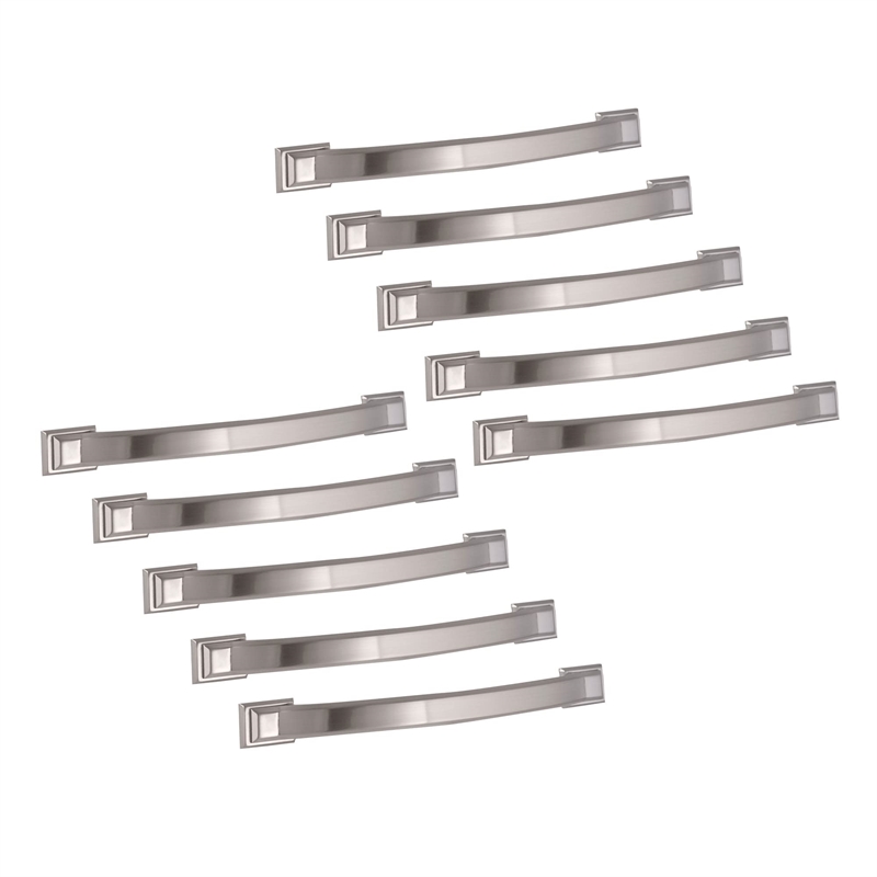 Devan Cabinet Pull in Satin Nickel  5 Inch  10 Pack