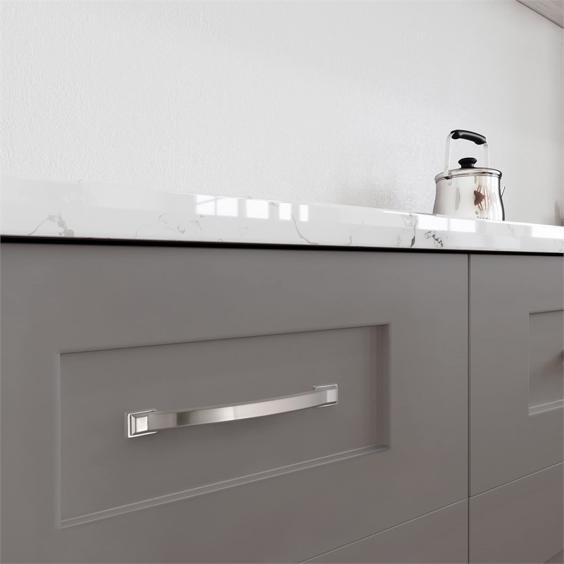 Devan Cabinet Pull in Satin Nickel  5 Inch  10 Pack