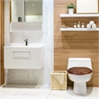 Design House Dalton Round Traditional Wood Toilet Seat in Mahogany