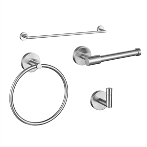 Graz Bathroom Hardware Kit in Satin Nickel  4 Piece