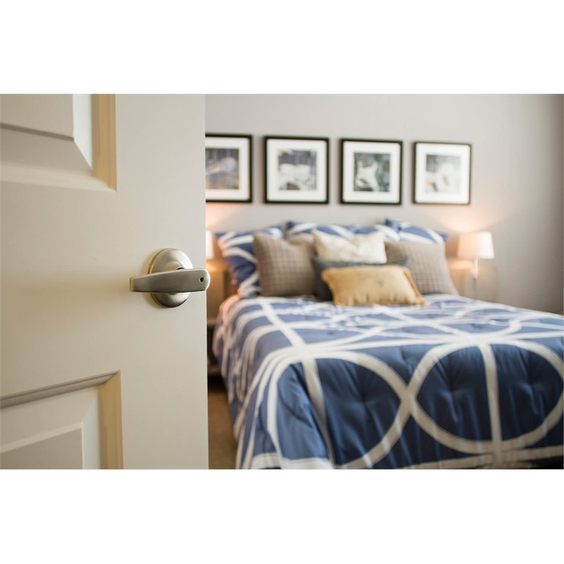 Delavan Passage Straight Brass Door Handle in Oil Rubbed Bronze