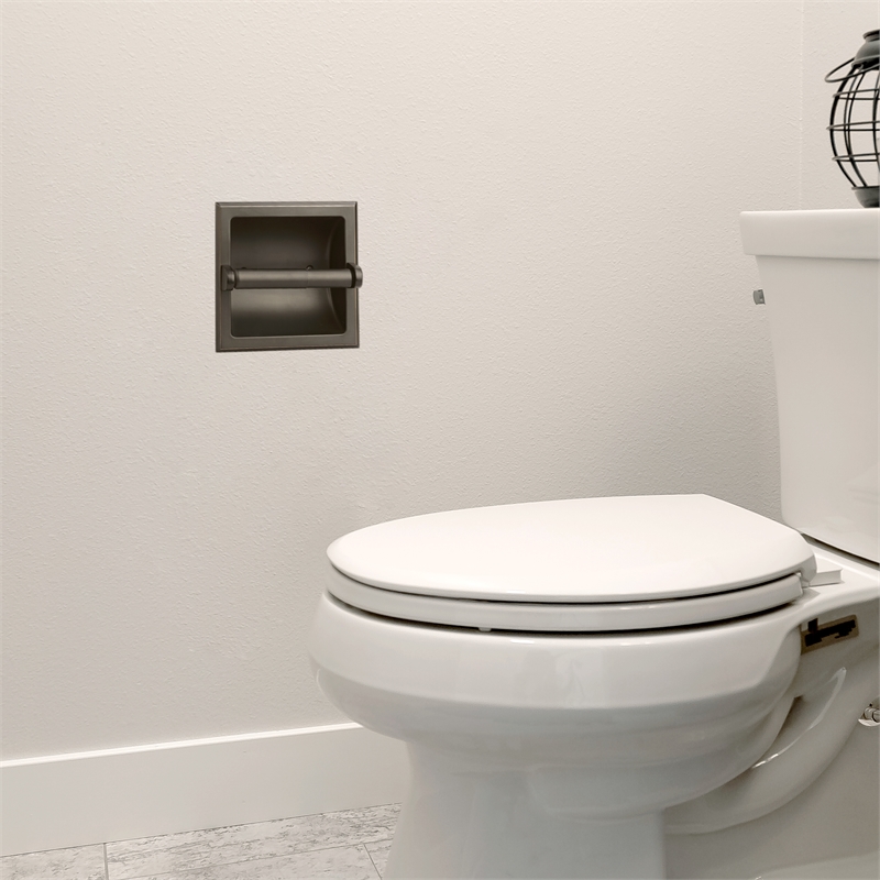 Millbridge Recessed Metal Toilet Paper Holder in Oil Rubbed Bronze