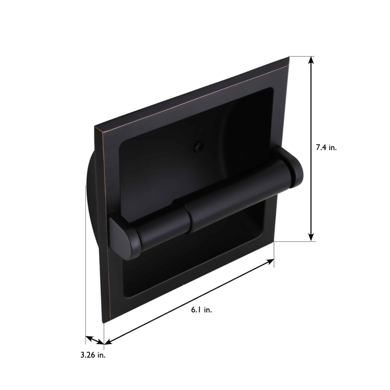 Millbridge Recessed Metal Toilet Paper Holder in Oil Rubbed Bronze