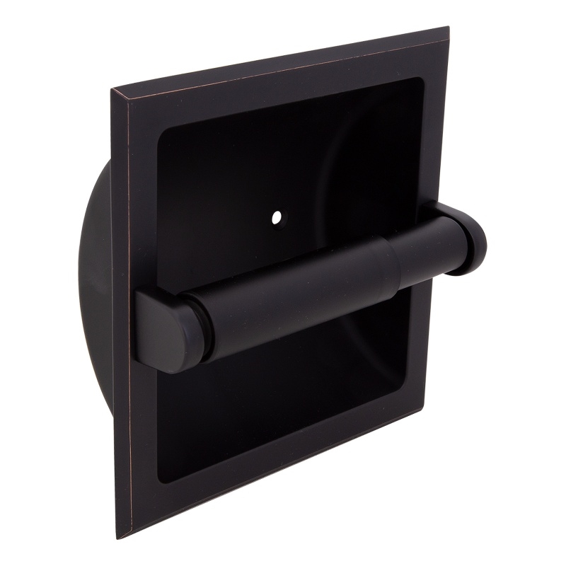 Millbridge Recessed Metal Toilet Paper Holder in Oil Rubbed Bronze