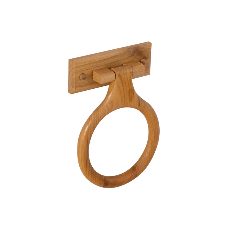 Dalton Wood Towel Ring in Honey Oak