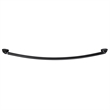 Design House Stainless Steel Curved Shower Rod in Matte Black 44 to 66in