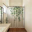 Design House Stainless Steel Curved Shower Rod in Matte Black 44 to 66in