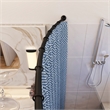 Design House Stainless Steel Curved Shower Rod in Matte Black 44 to 66in