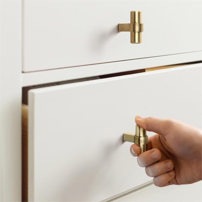 Design House 5-Pack Emery Stainless Steel Cabinet Knobs in Satin Gold