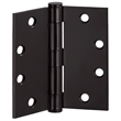 Stainless Steel Door Hinge in Matte Black 4.5 Inch 5/8 Inch Radius 6 Pack