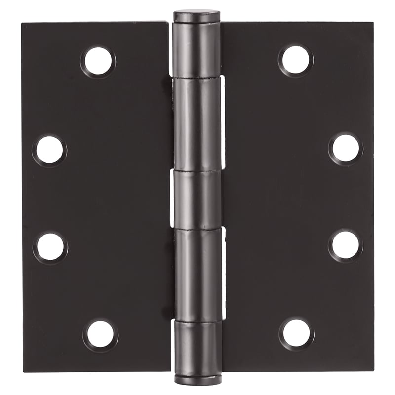 Stainless Steel Door Hinge in Matte Black 4.5 Inch 5/8 Inch Radius 6 Pack