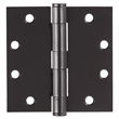 Stainless Steel Door Hinge in Matte Black 4.5 Inch 5/8 Inch Radius 6 Pack