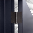 Stainless Steel Door Hinge in Matte Black 4.5 Inch 5/8 Inch Radius 6 Pack