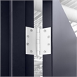 Stainless Steel Door Hinge in Painted White 4 1/2 Inch 5/8 Inch Radius 6 Pack
