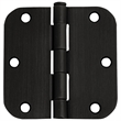 Stainless Steel Door Hinge in Oil Rubbed Bronze 3 1/2 in 5/8 in Radius 12 Pack
