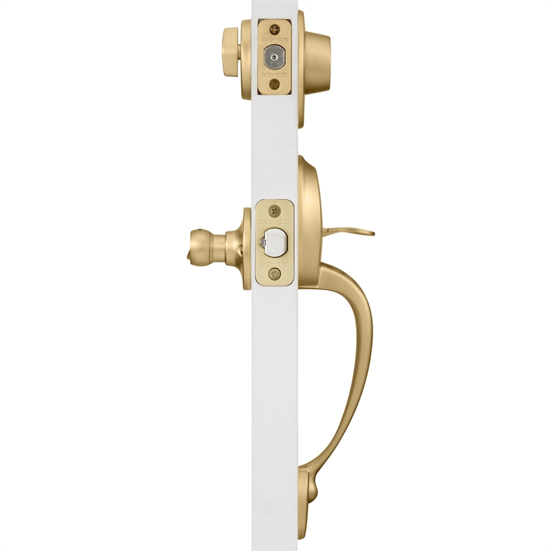 Design House Coventry 2-Way Adjustable Brass Door Handle Set in Gold