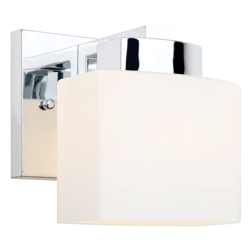 Design House Dove Creek 1-Light Stainless Steel Wall Light in Polished Chrome