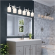 Design House Aubrey 3-Light Stainless Steel Vanity Light in Polished Chrome
