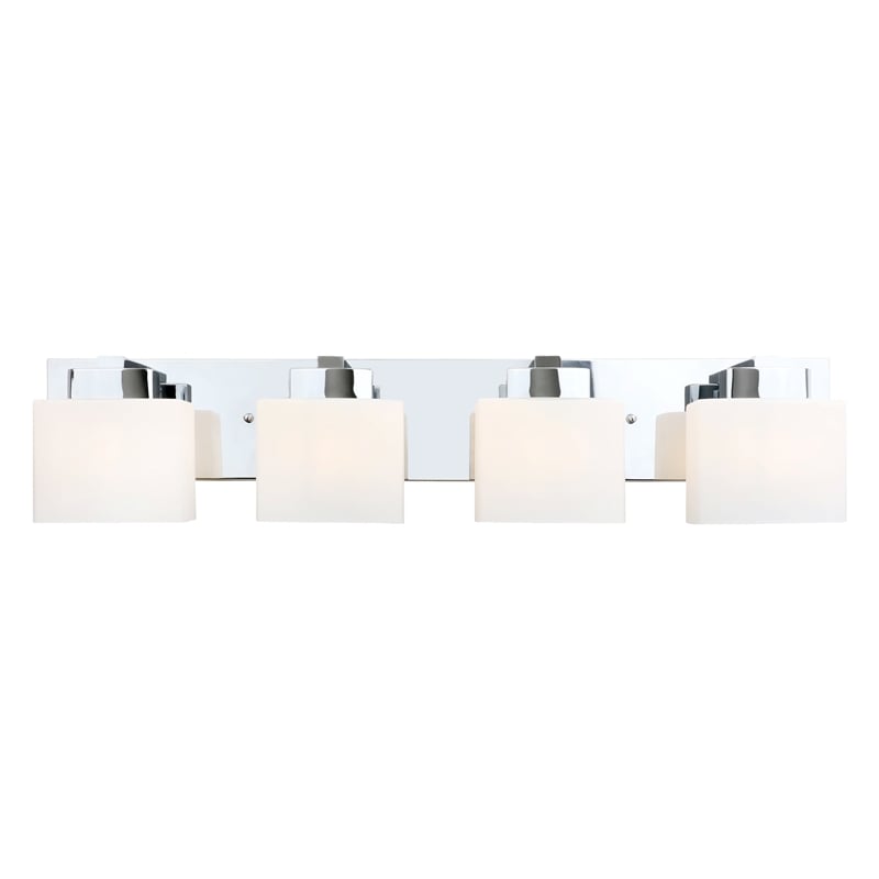 Design House Dove Creek 4-Light Stainless Steel Vanity Light in Polished Chrome