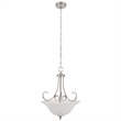 Design House Willowdale Traditional Metal Pendant Light in Satin Nickel