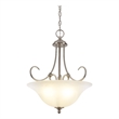Design House Willowdale Traditional Metal Pendant Light in Satin Nickel