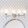 Design House Aubrey 4-Light Stainless Steel Vanity Light in Polished Chrome
