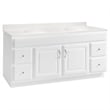 Design House Concord Vanity in White with Cultured Marble Top Fully Assembled