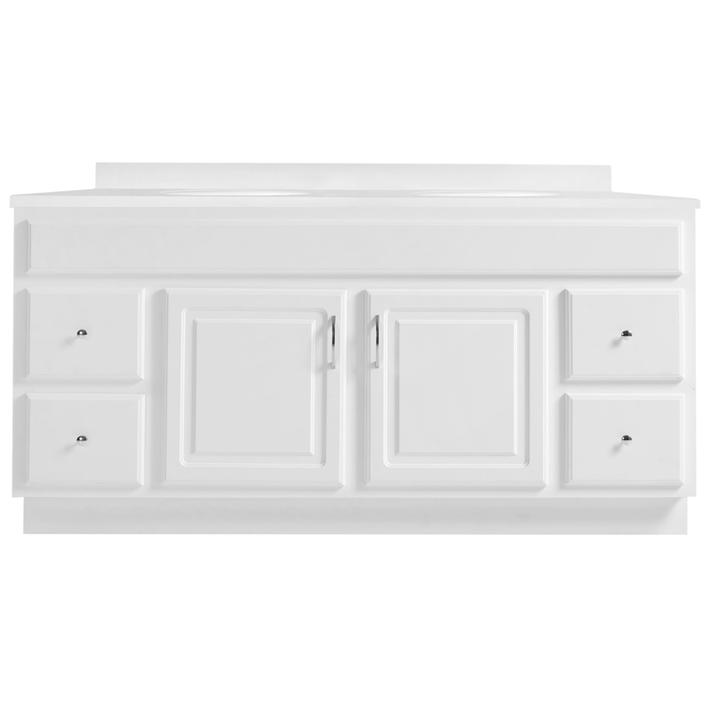 Design House Concord Vanity in White with Cultured Marble Top Fully Assembled