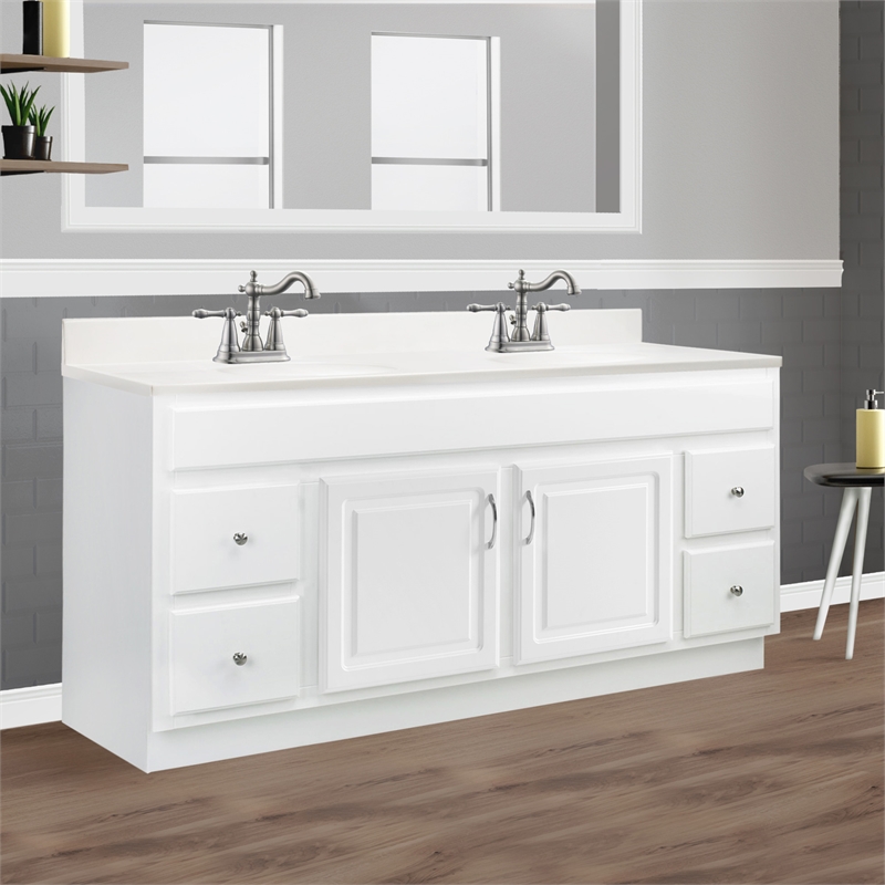 Design House Concord Vanity in White with Cultured Marble Top Fully Assembled
