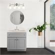 Design House Brookings Vanity With White Top in Gray Fully Assembled