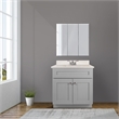 Design House Brookings Vanity With White Top in Gray Fully Assembled