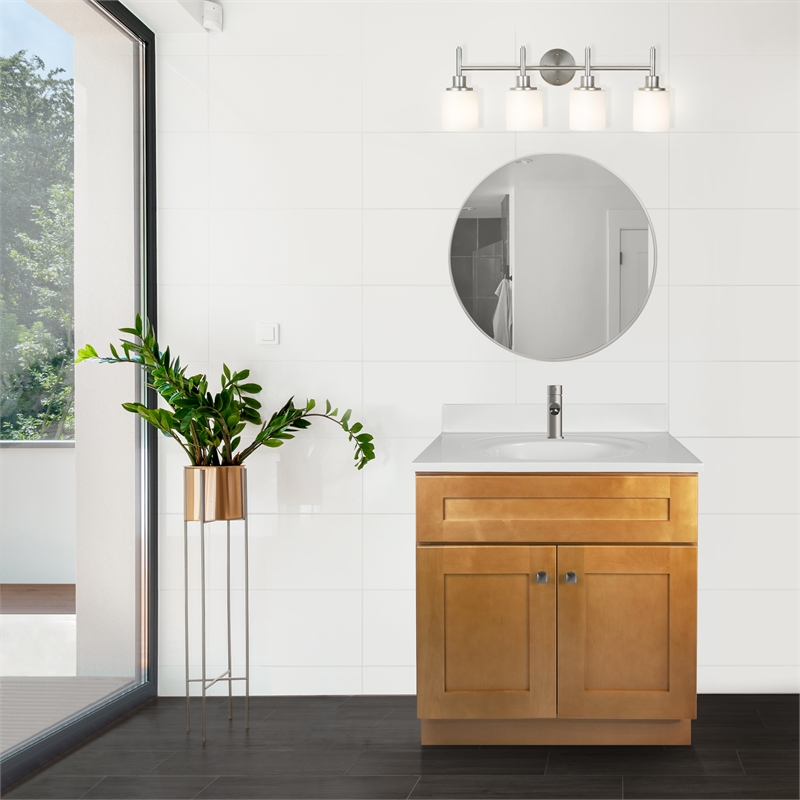 Design House Brookings Vanity Fully Assembled Marble Top in Modern Birch