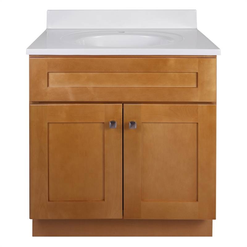 Design House Brookings Vanity Fully Assembled Marble Top in Modern Birch