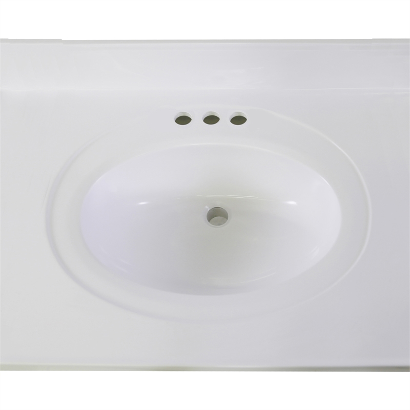 Design House Brookings  Fully Assembled Vanity with Cultured Marble Top in White