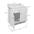 Design House Brookings  Fully Assembled Vanity with Cultured Marble Top in White
