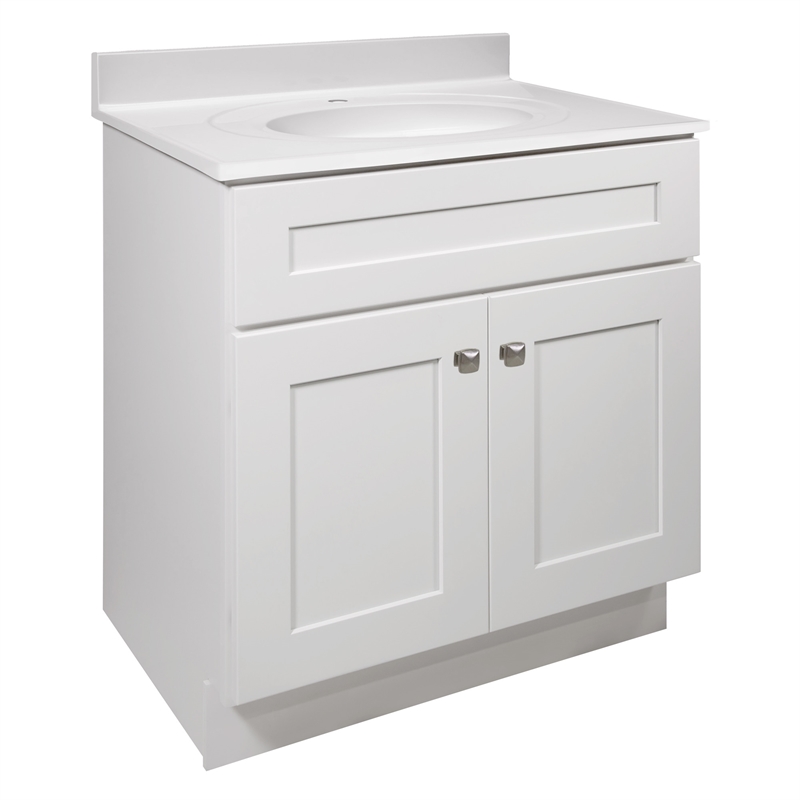 Design House Brookings Fully Assembled Marble Vanity Top in White