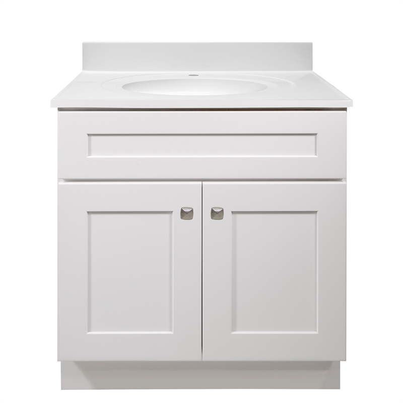 Design House Brookings Fully Assembled Marble Vanity Top in White