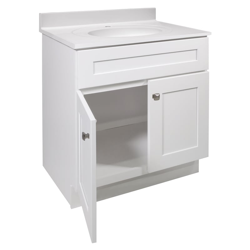 Design House Brookings Fully Assembled Marble Vanity Top in White