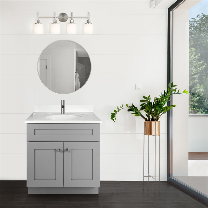 Design House Brookings Fully Assembled Marble Vanity Top in Gray