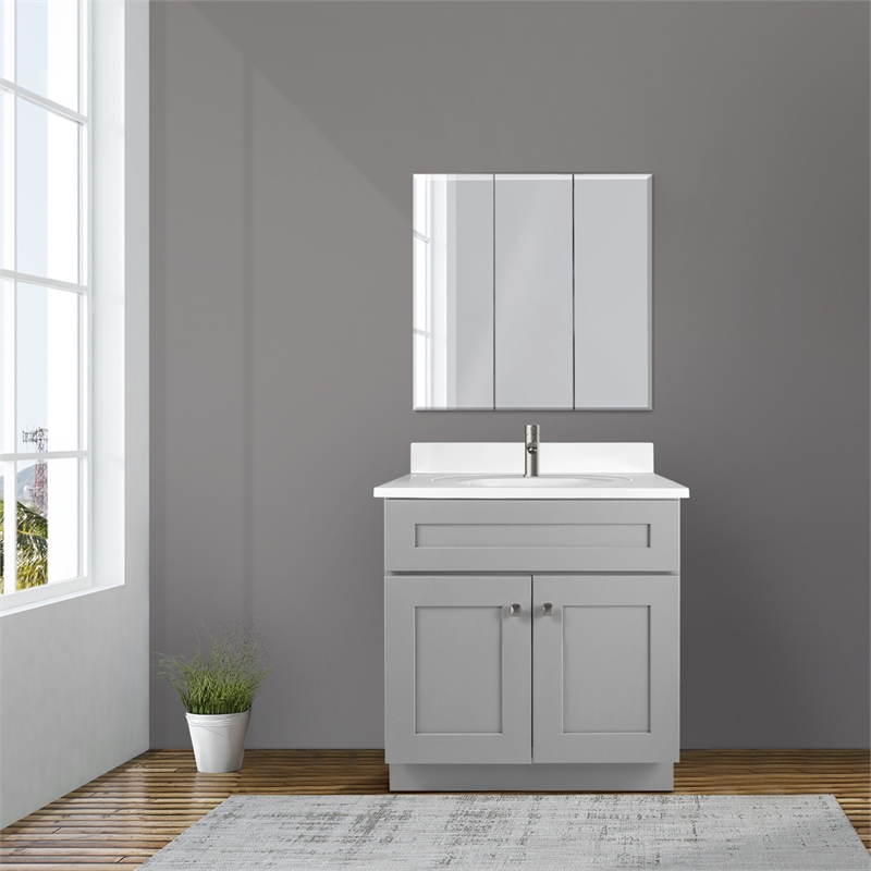 Design House Brookings Fully Assembled Marble Vanity Top in Gray