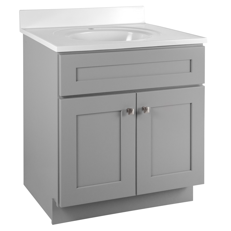 Design House Brookings Fully Assembled Marble Vanity Top in Gray